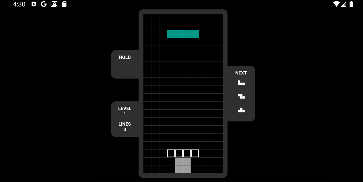 Screenshot of tetris