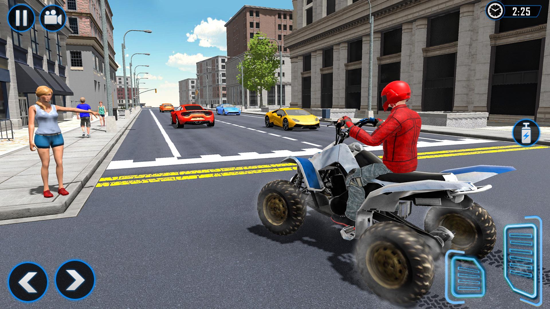 Screenshot 1 of ATV Quad City自行车模拟器：自行车出租车游戏 30.7