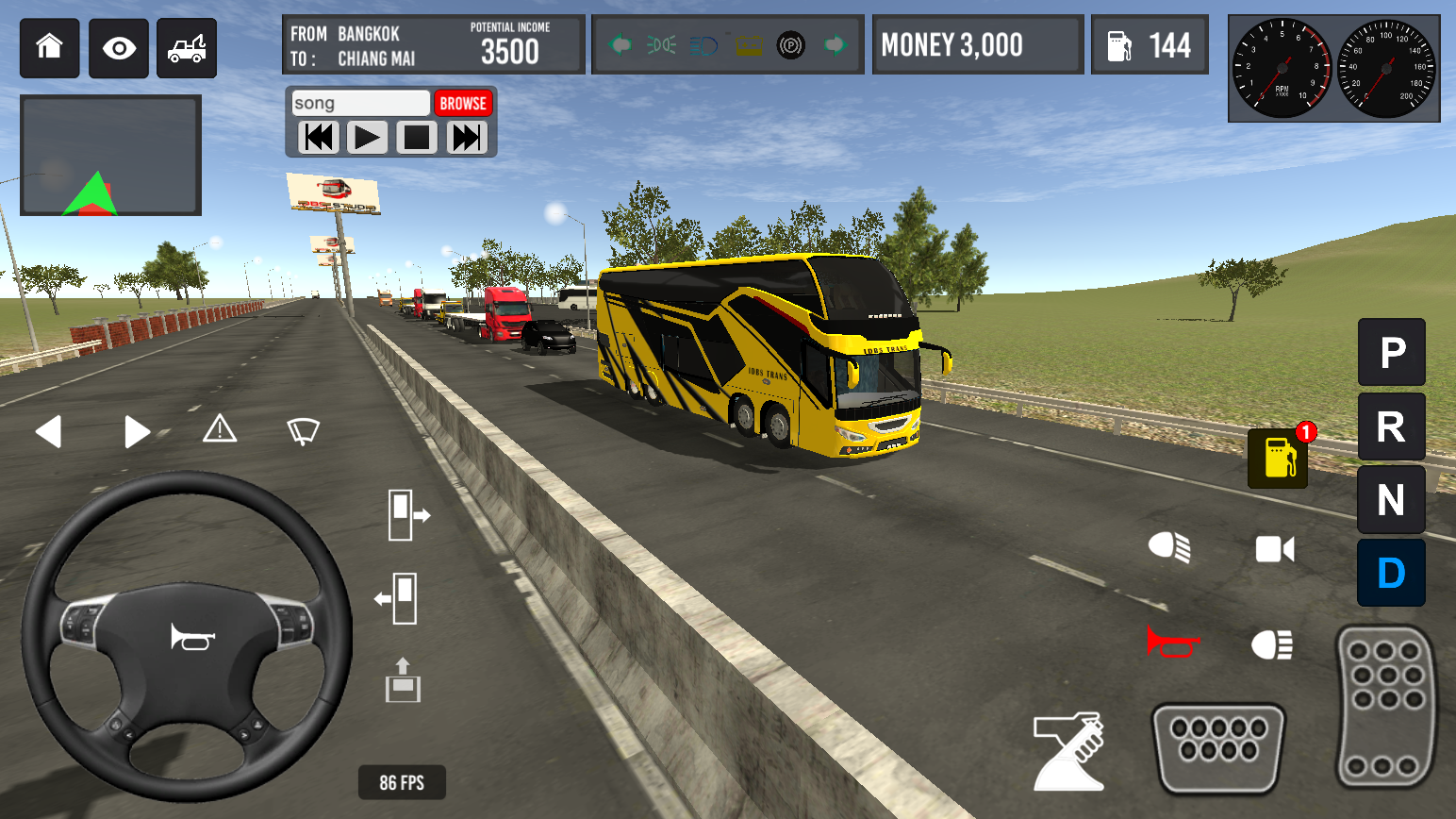 Thailand Bus Simulator Game Screenshot