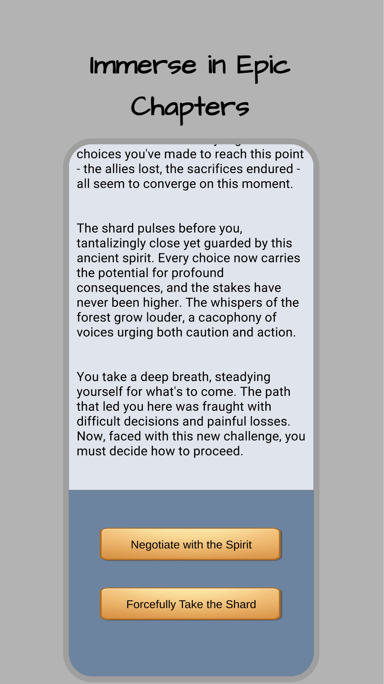 Fractal Fates - Text RPG Game Screenshot