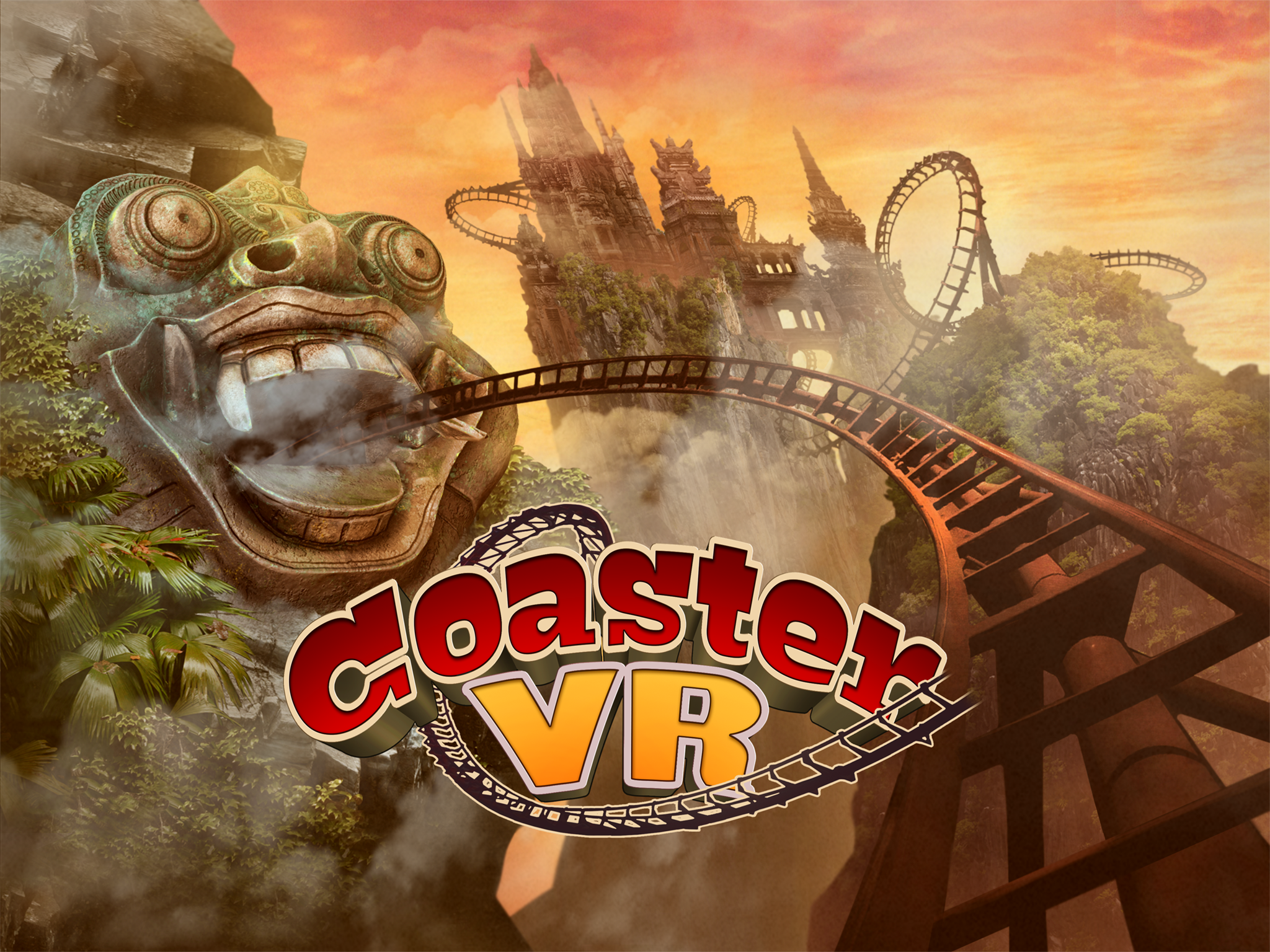 VR Temple Roller Coaster Game Screenshot