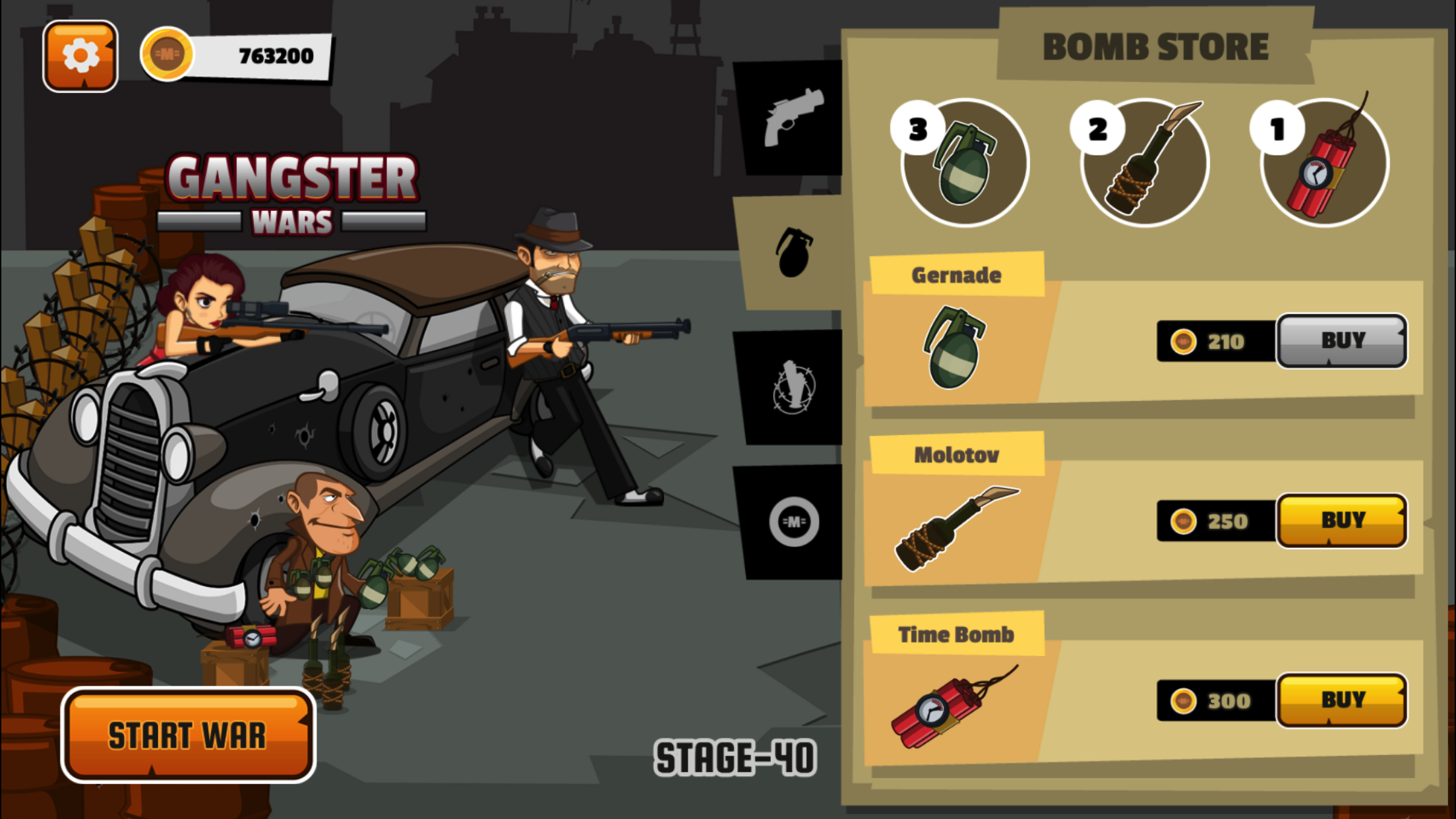 Gangster Wars : Defense Game Screenshot