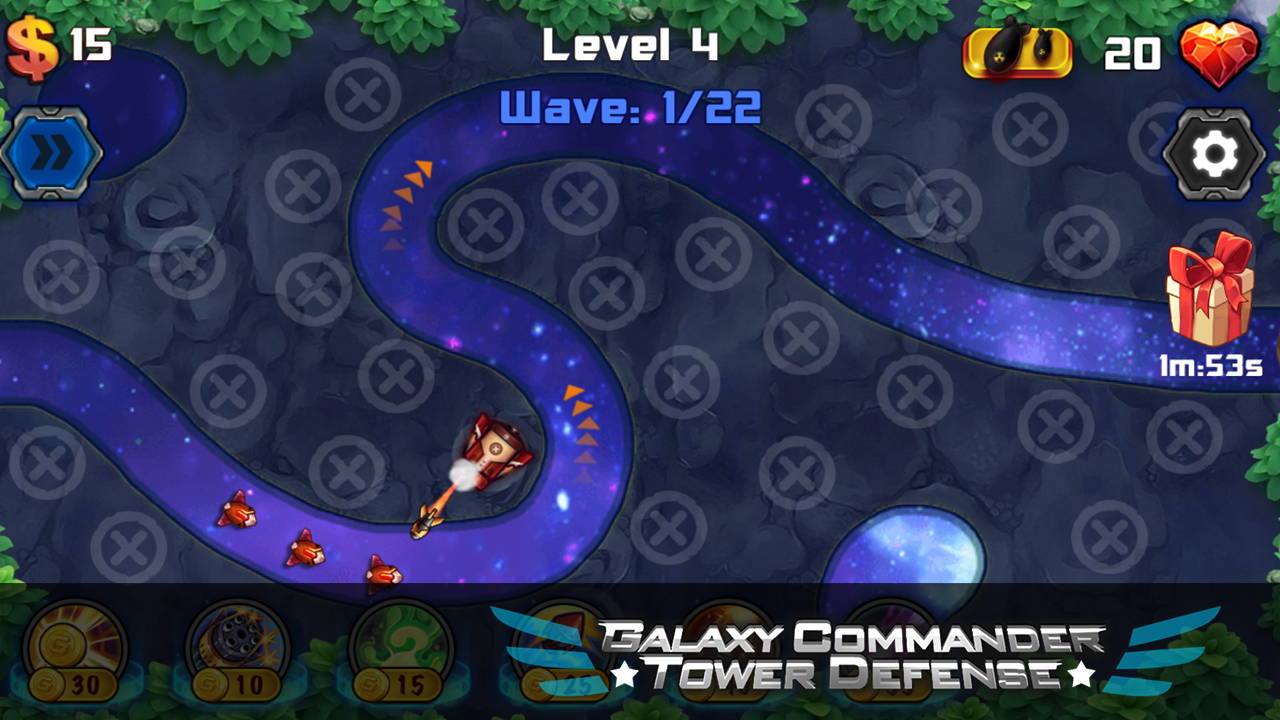 Galaxy Commander Tower defense ภาพหน้าจอเกม