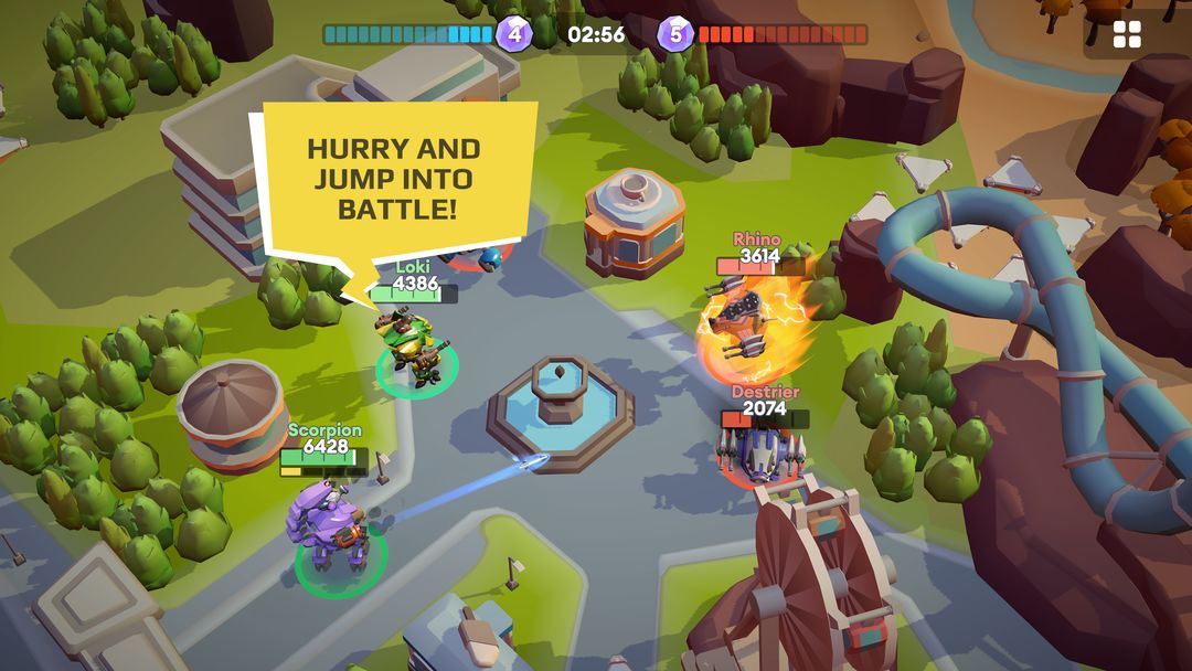 Screenshot of Little Big Robots. Mech Battle
