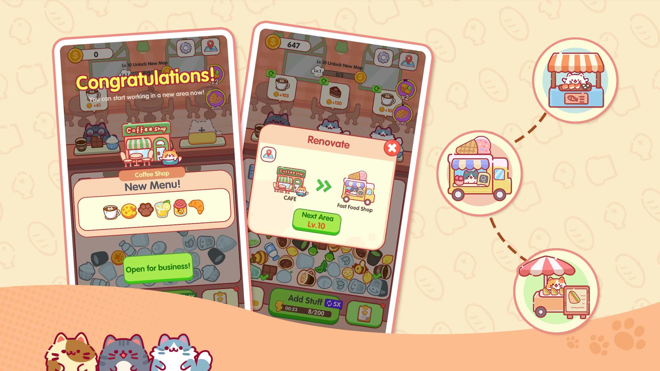 Kitty Chef - Food Merge 遊戲截圖