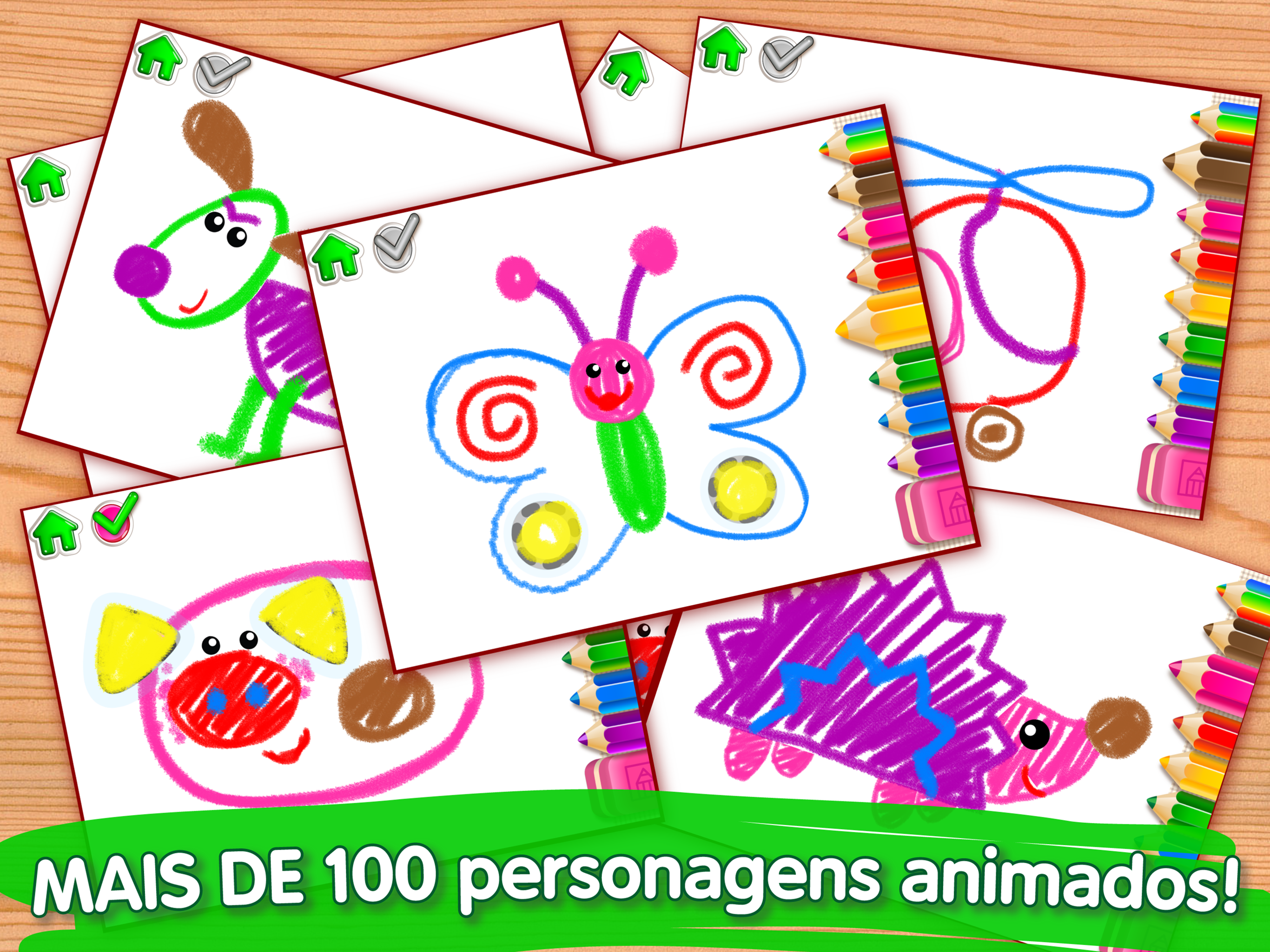 Captura de Tela do Jogo Bini Páginas para Colorir
