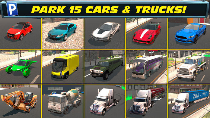 Trailer Truck Parking with Real City Traffic Car Driving Simのキャプチャ