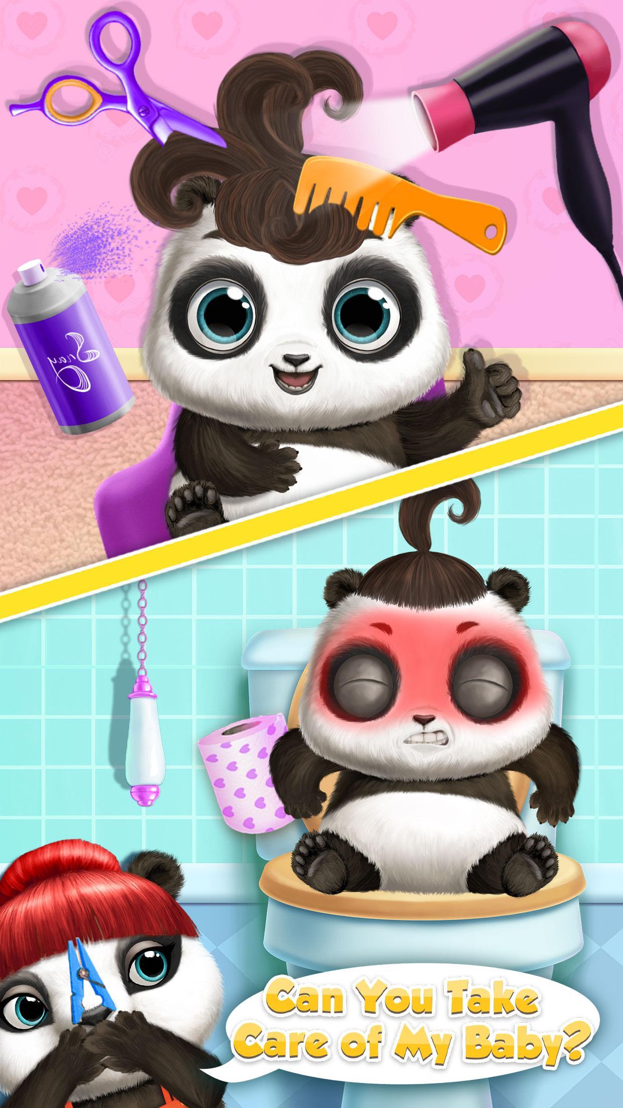 Cuplikan Layar Game Panda Lu Baby Bear Care 2