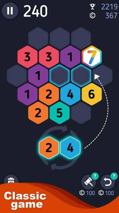 Screenshot 1 of Domino Hexagon 1.3.3