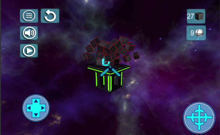 Shoot down the cubes 3D - Space Ball Shooter Game Screenshot