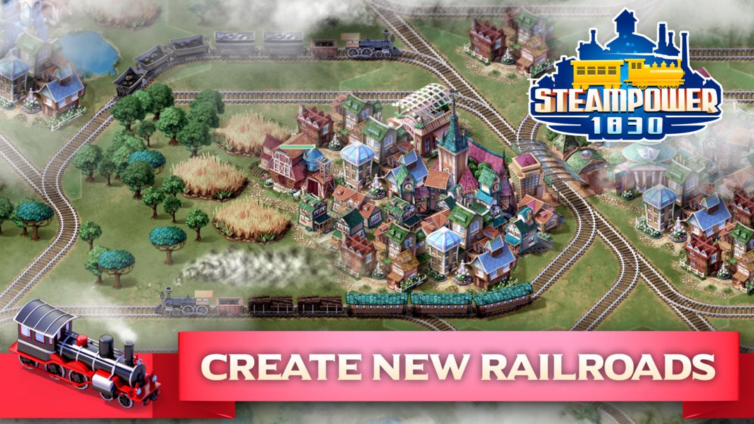 SteamPower1830 - 철도 타이쿤 게임 스크린 샷