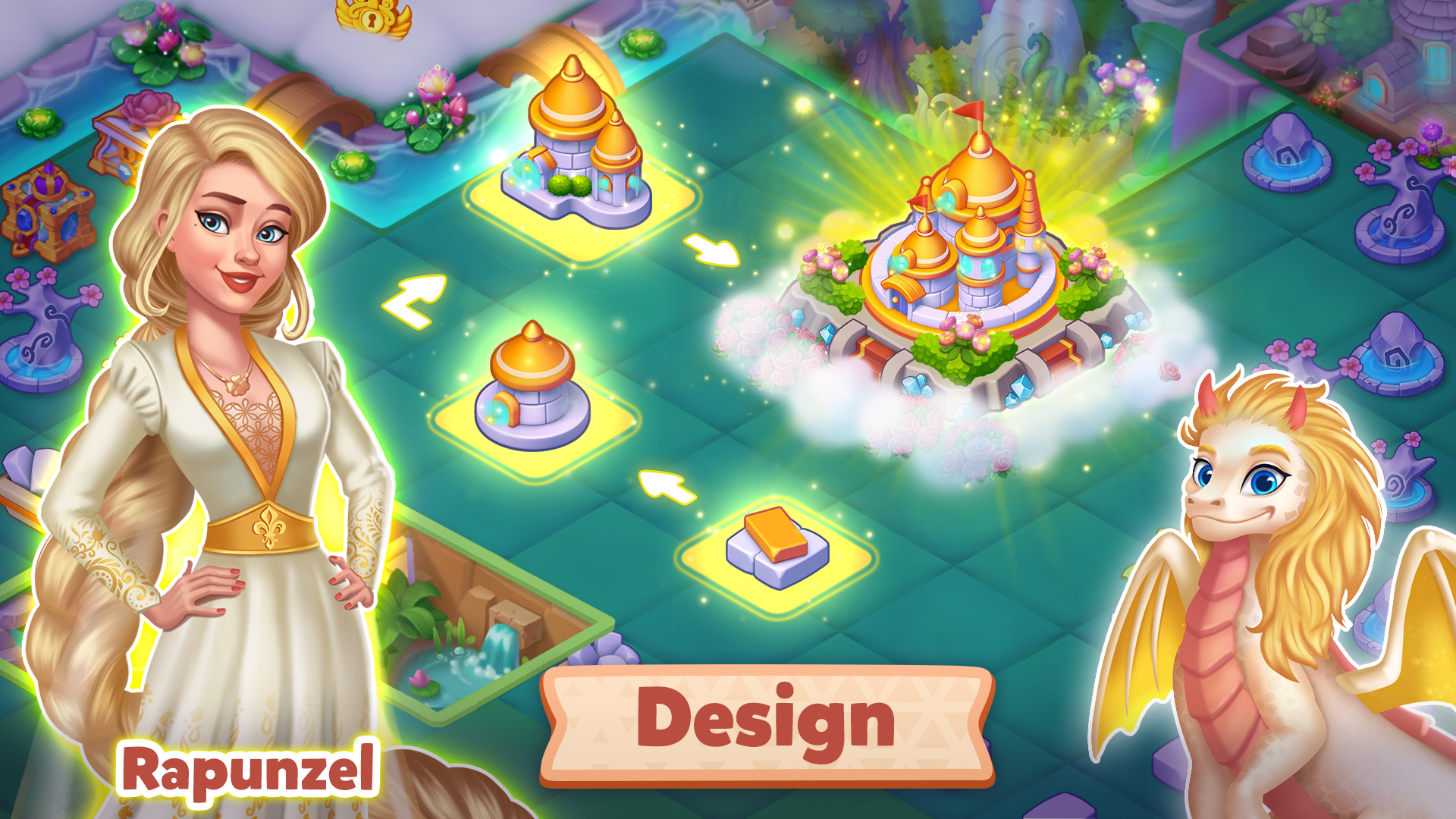 Cuplikan Layar Game Tales & Dragons: Merge Puzzle