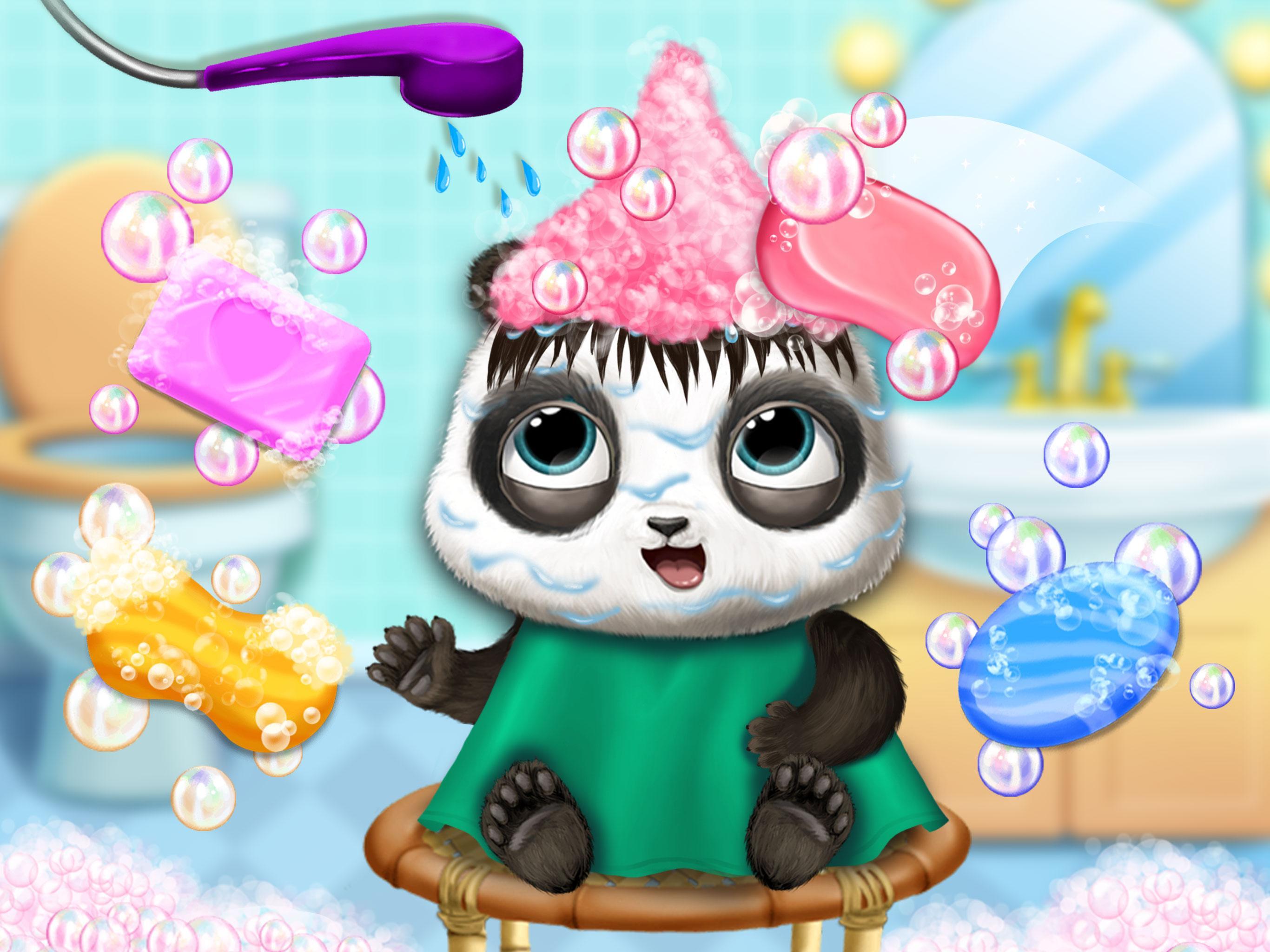 Cuplikan Layar Game Panda Lu Baby Bear Care 2