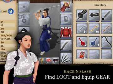 Bushido Saga Samurai Nightmare ゲームのスクリーンショット