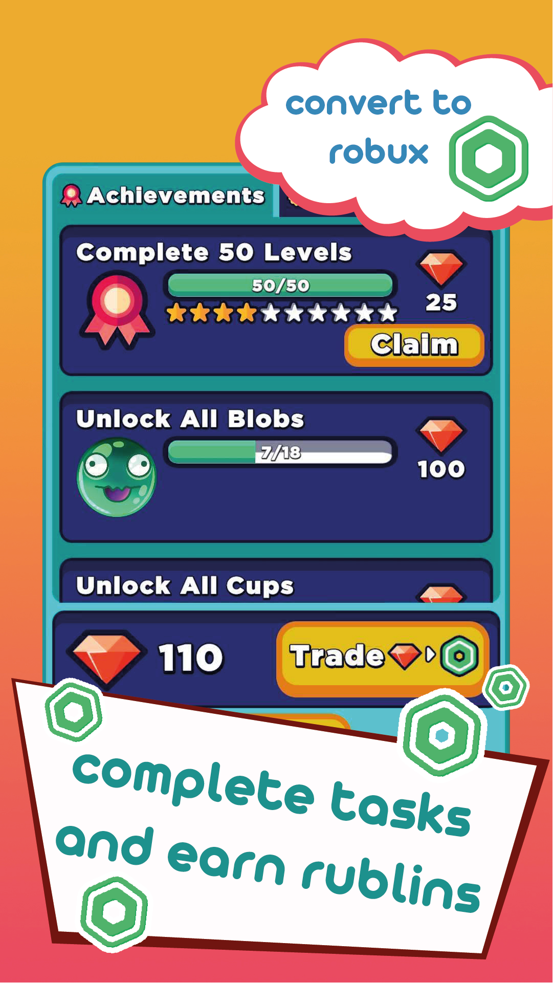 Screenshot of Bouncy Blobs - Free Robux - Roblominer