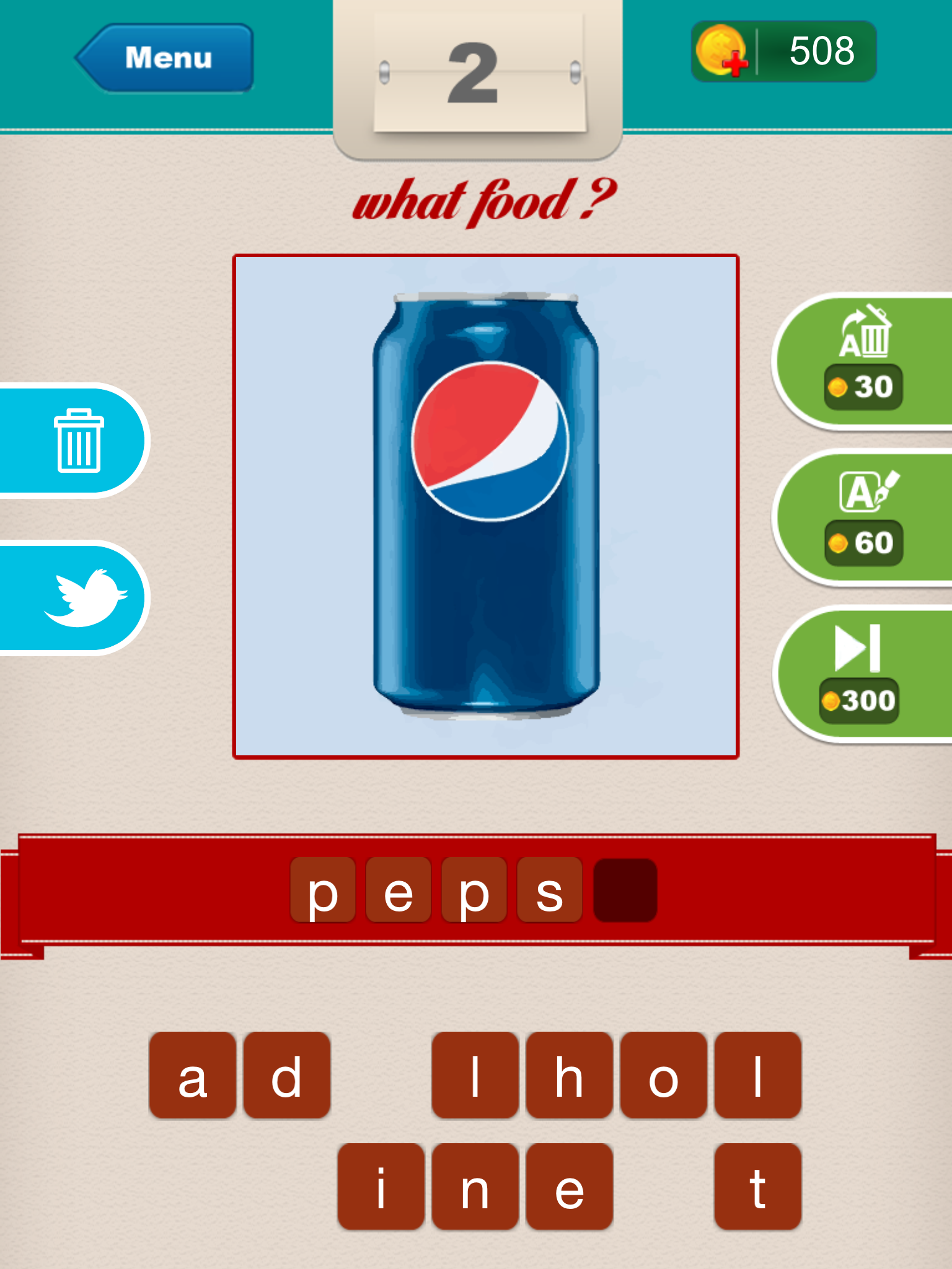 Скриншот игры What Food ?