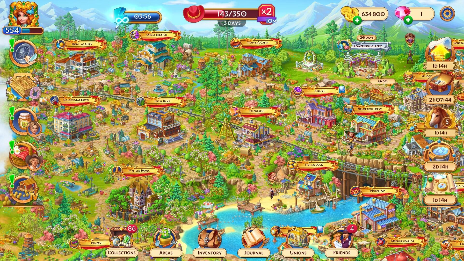 Jewels of the Wild West: Match 3 to Build Your City Game Screenshot