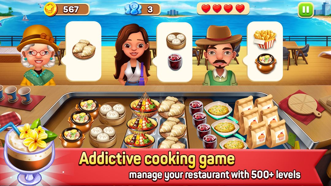 Fast Restaurant - Crazy Cooking Chef madness 게임 스크린 샷