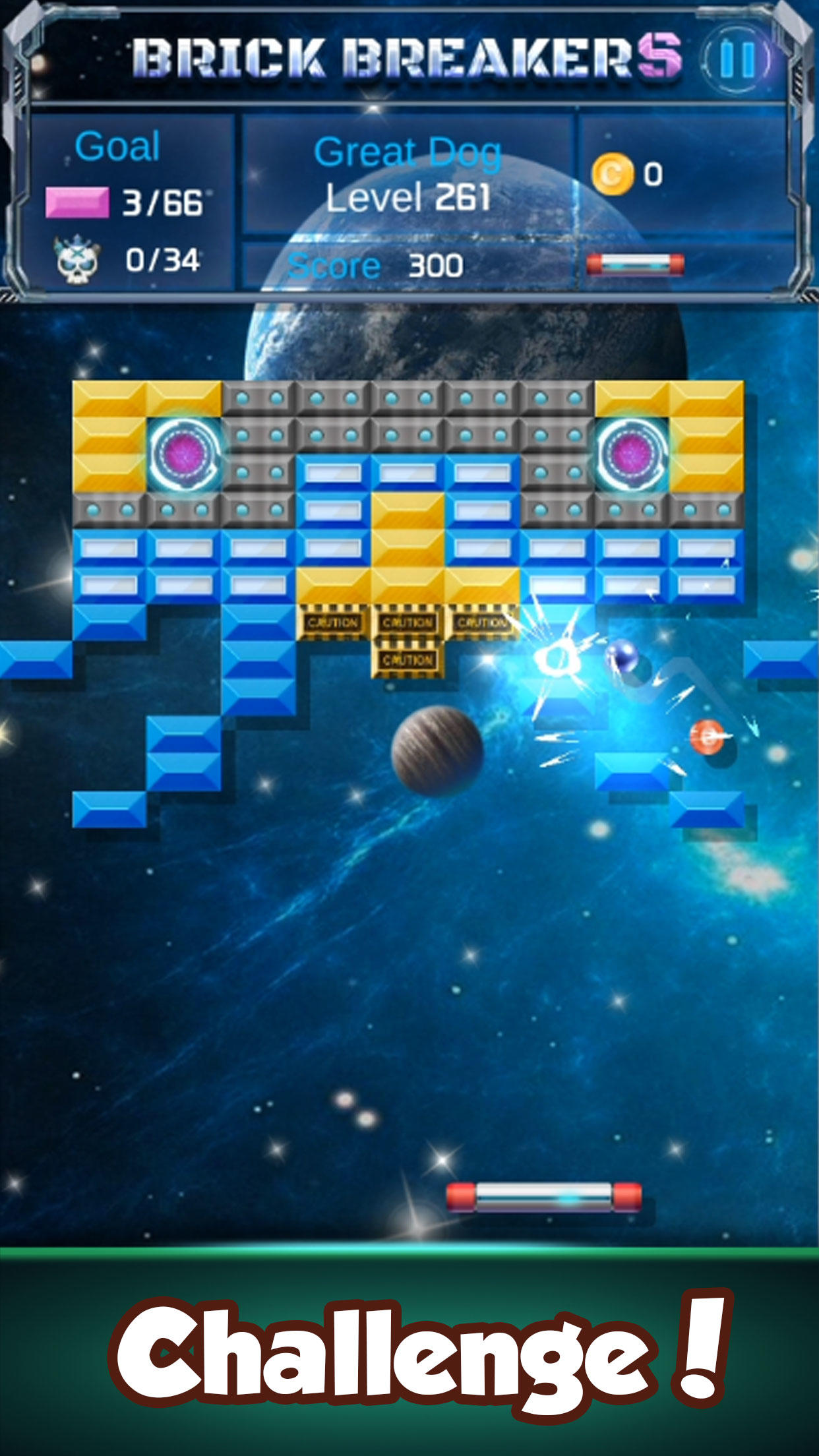 Brick Breaker : Space Outlaw Game Screenshot