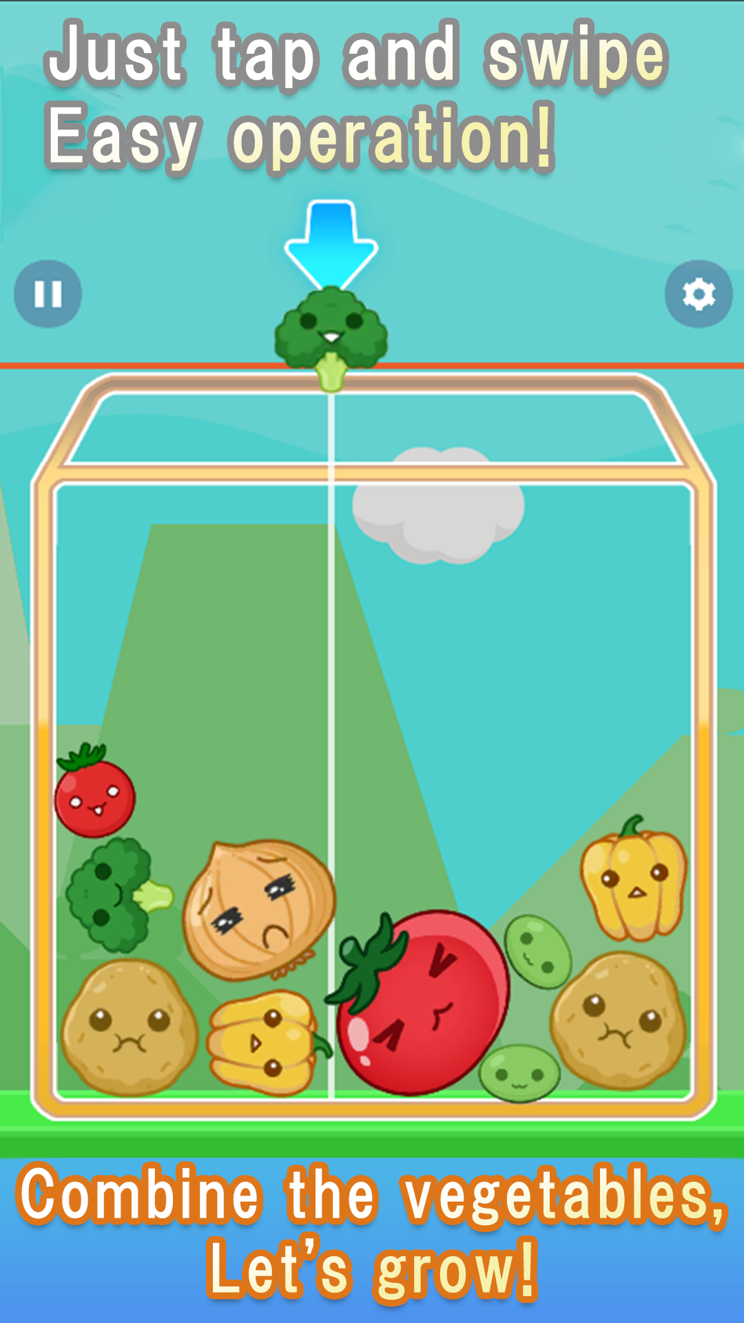 Vegetable Puzzle growth games Game Screenshot