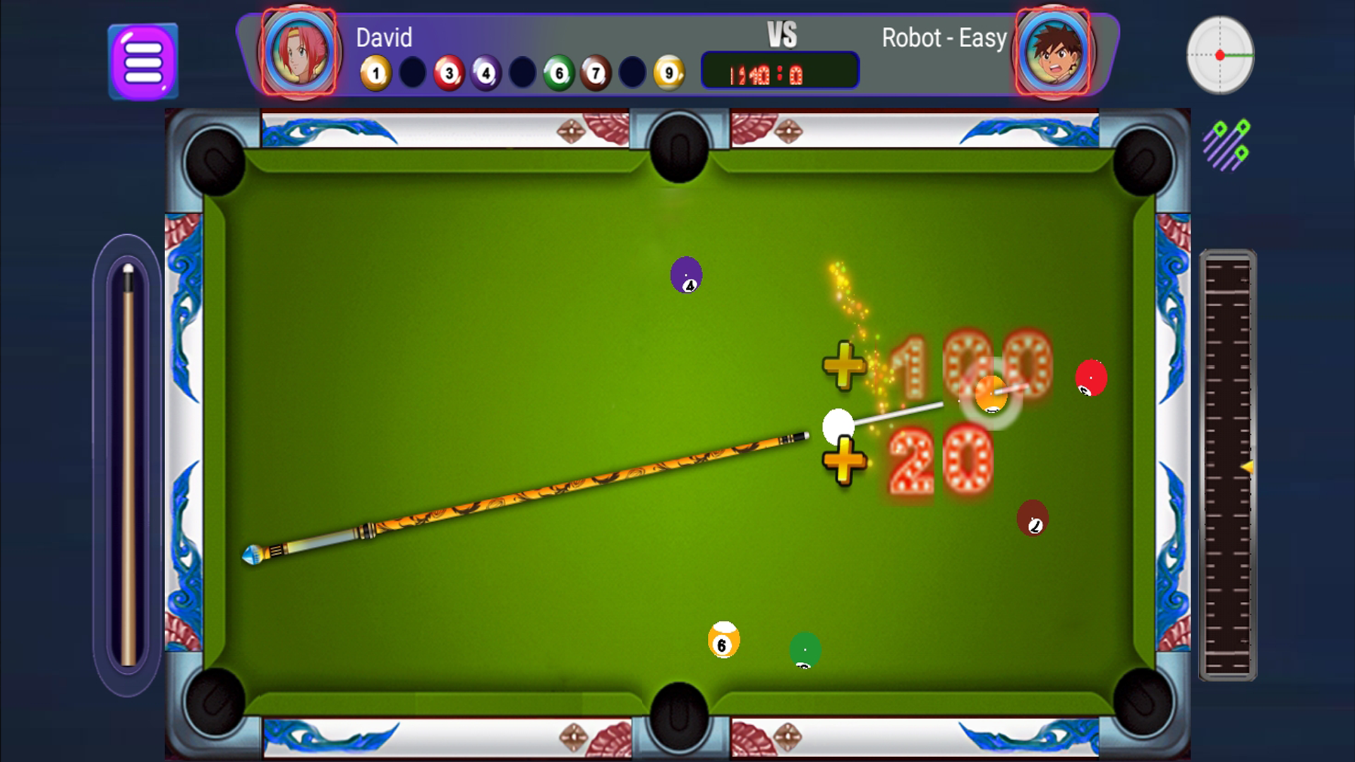 Screenshot of Pool Billiards offline player1