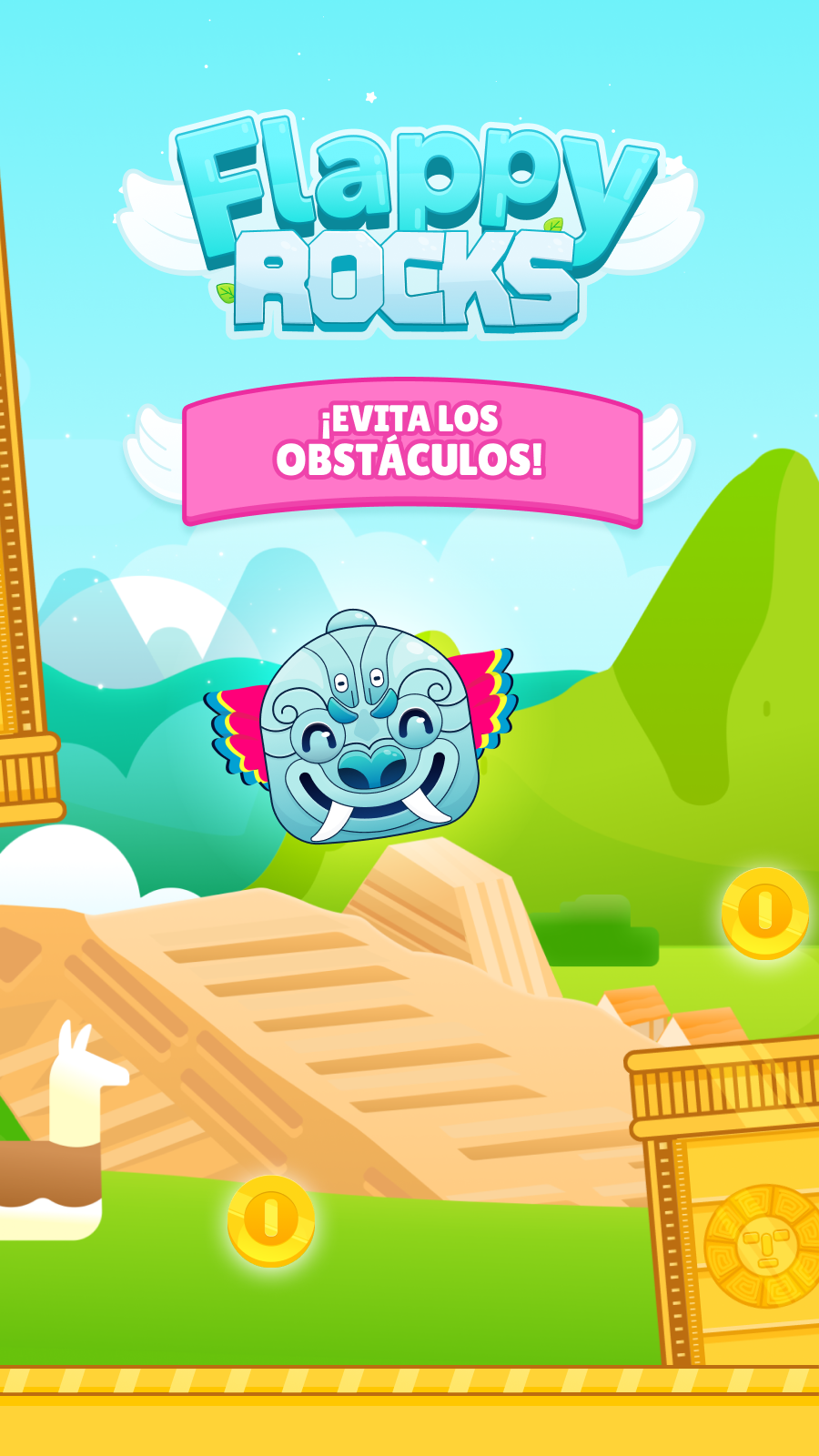Captura de Tela do Jogo Flappy Rocks