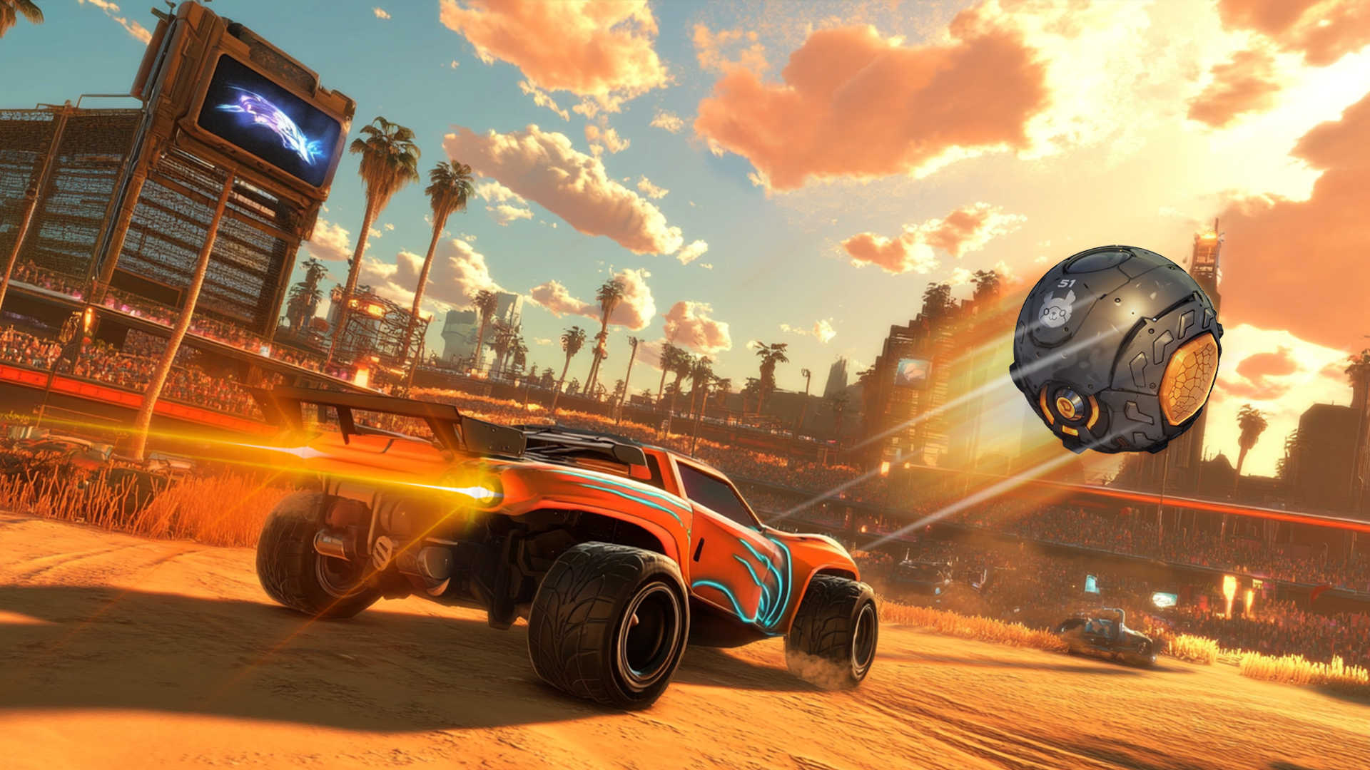 Rocket Car: Car Ball Games Game Screenshot