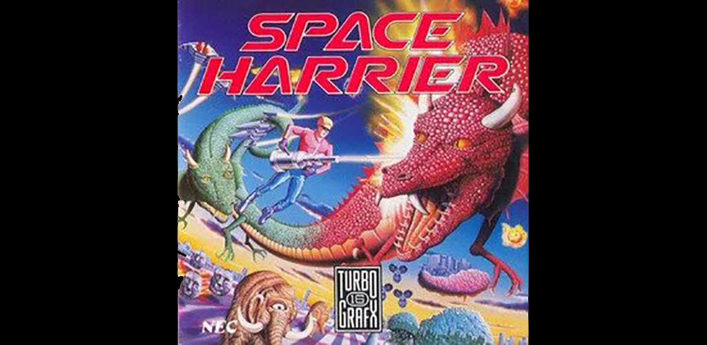 Screenshot dari video Space Harrier PCE