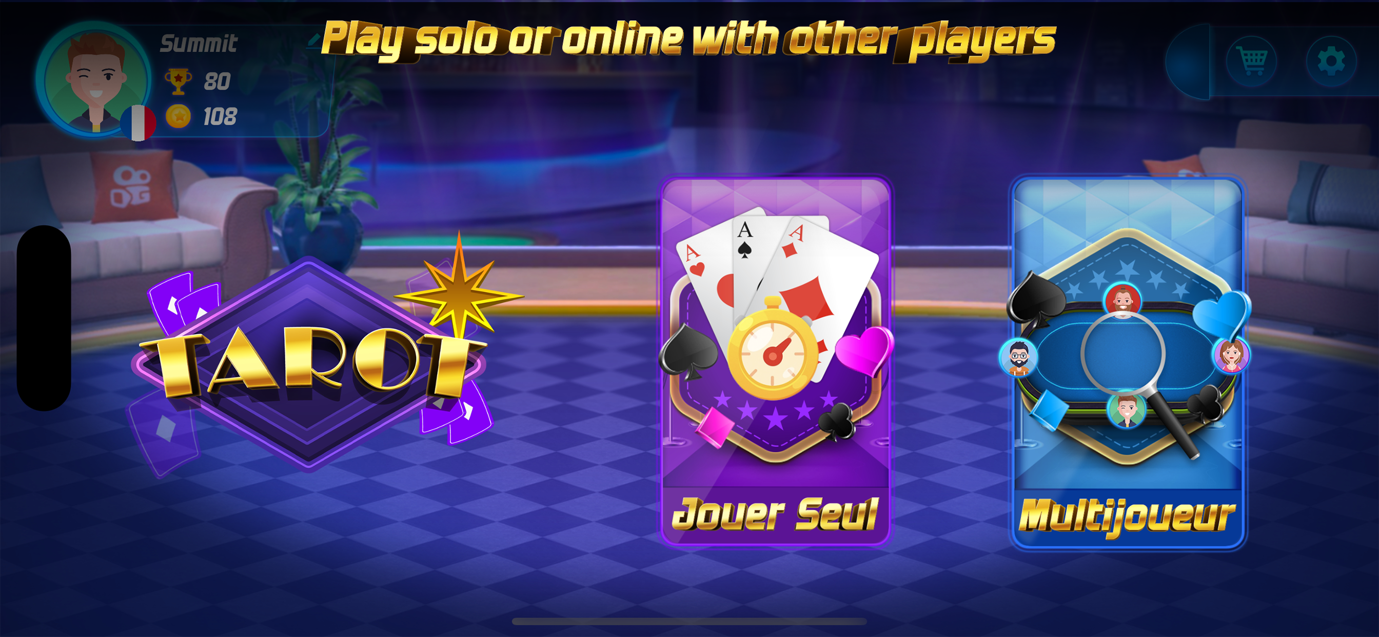 Tarot online card game screenshot game