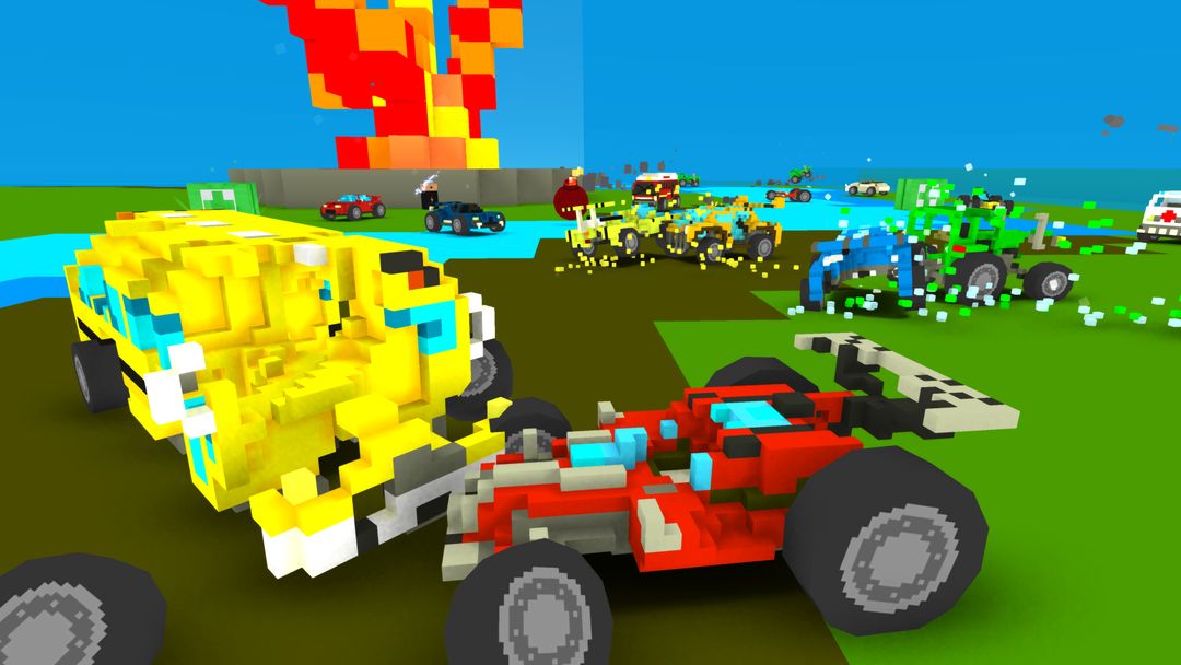 Blocky Car Crash Royale ภาพหน้าจอเกม