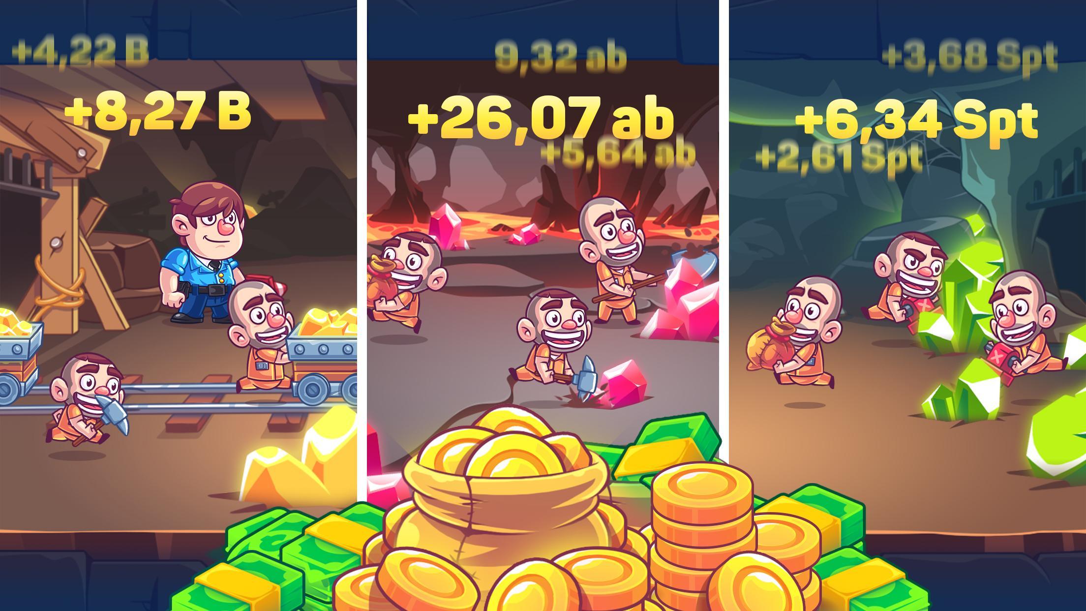 Screenshot 1 of Idle Prison Tycoon: Gold Miner Clicker 遊戲 1.5.4