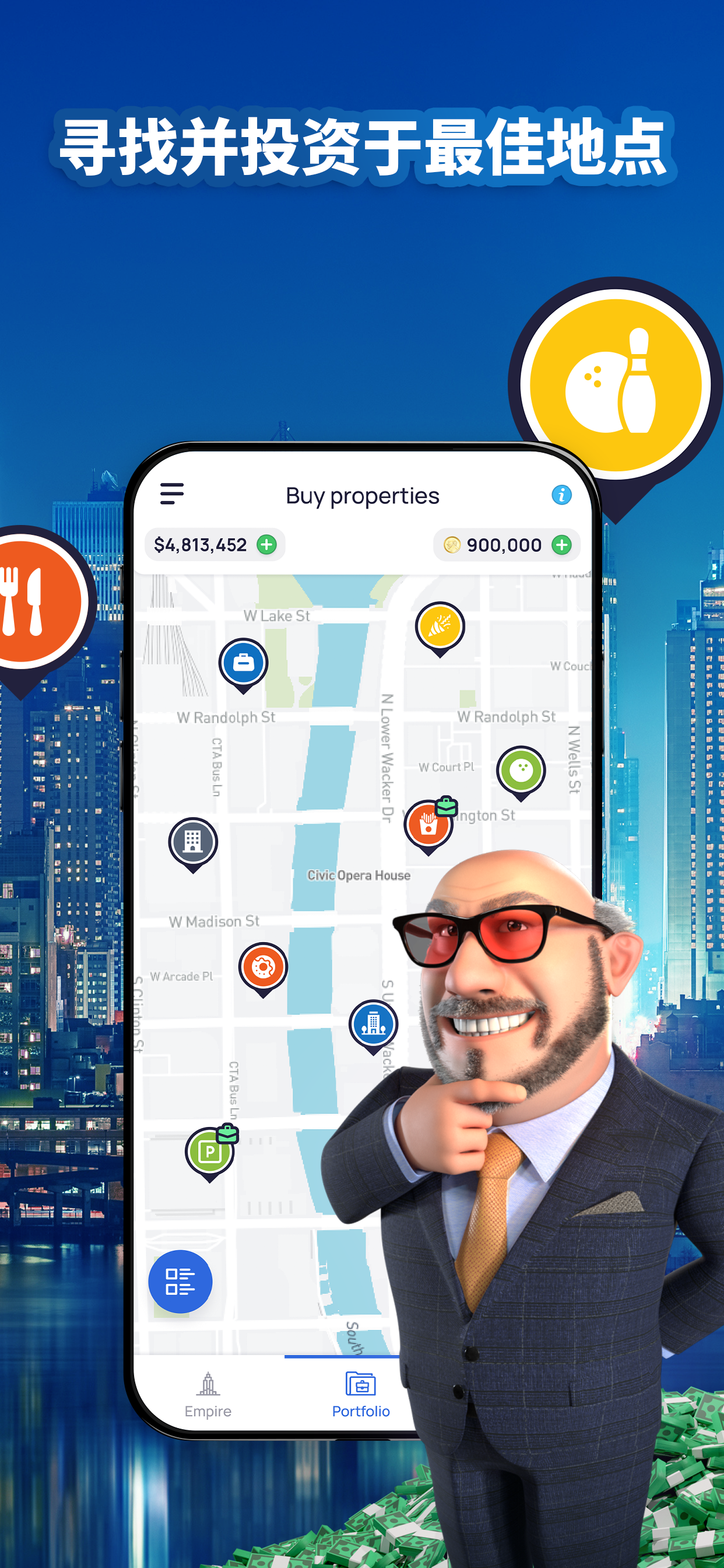 Landlord Tycoon: 擁有世界 遊戲截圖
