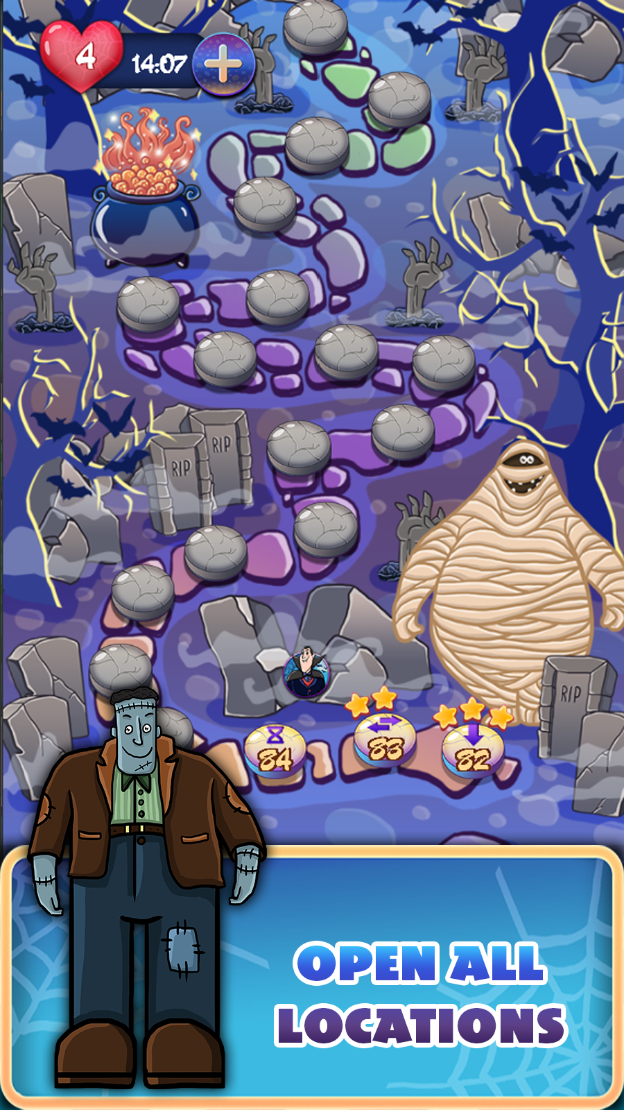 Match 3 - Spooky Hotel Game Screenshot