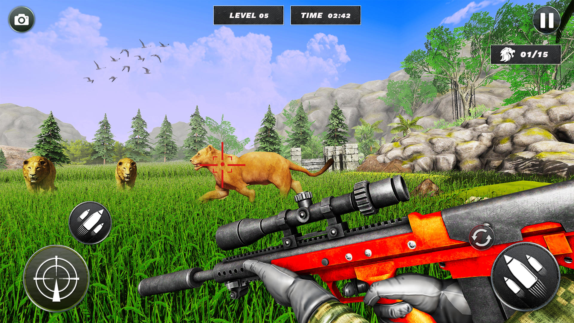 Cuplikan Layar Game Lion Hunting: Wild Hunter Game