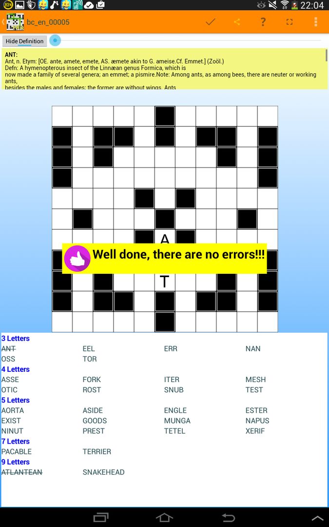 Fill ins puzzles word puzzles screenshot game