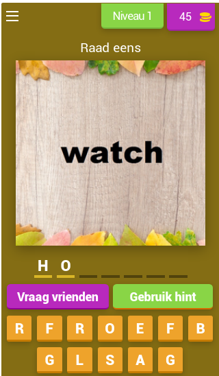 Dutch language learning game Game Screenshot