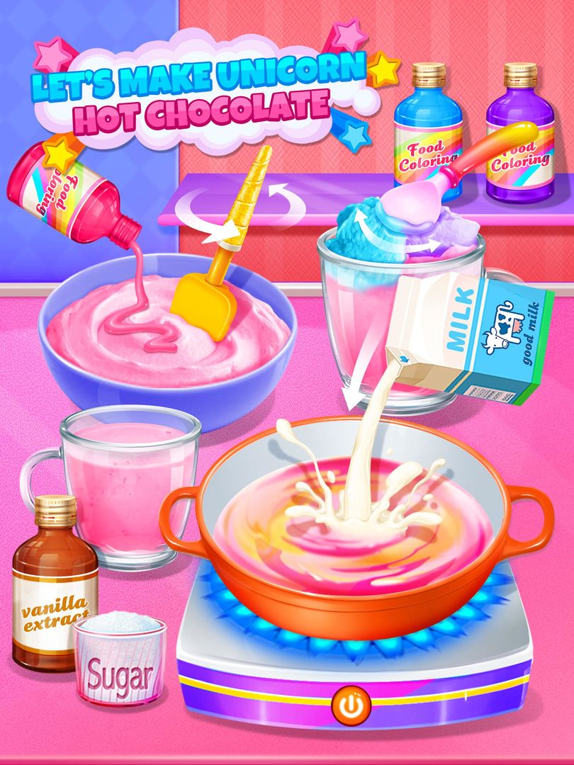 Screenshot of Unicorn Treats - Sweet Hot Chocolate & Toast Maker