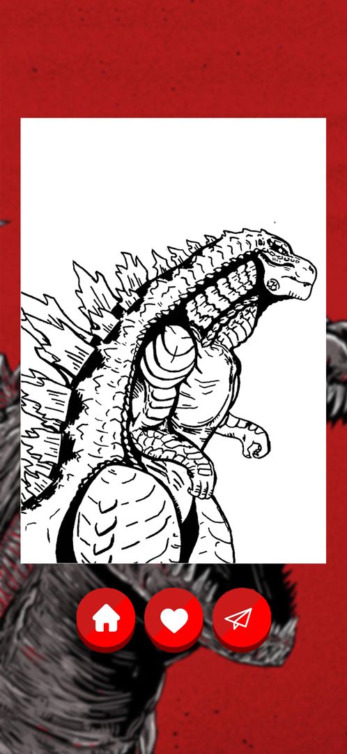 Coloring Godzilla : King of the Monsters ภาพหน้าจอเกม