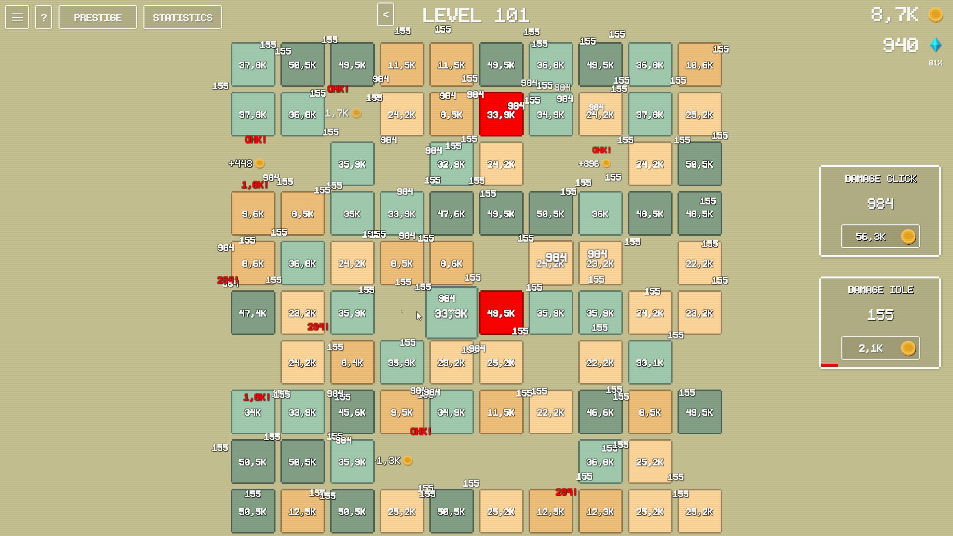 Idle Blocks Game Screenshot