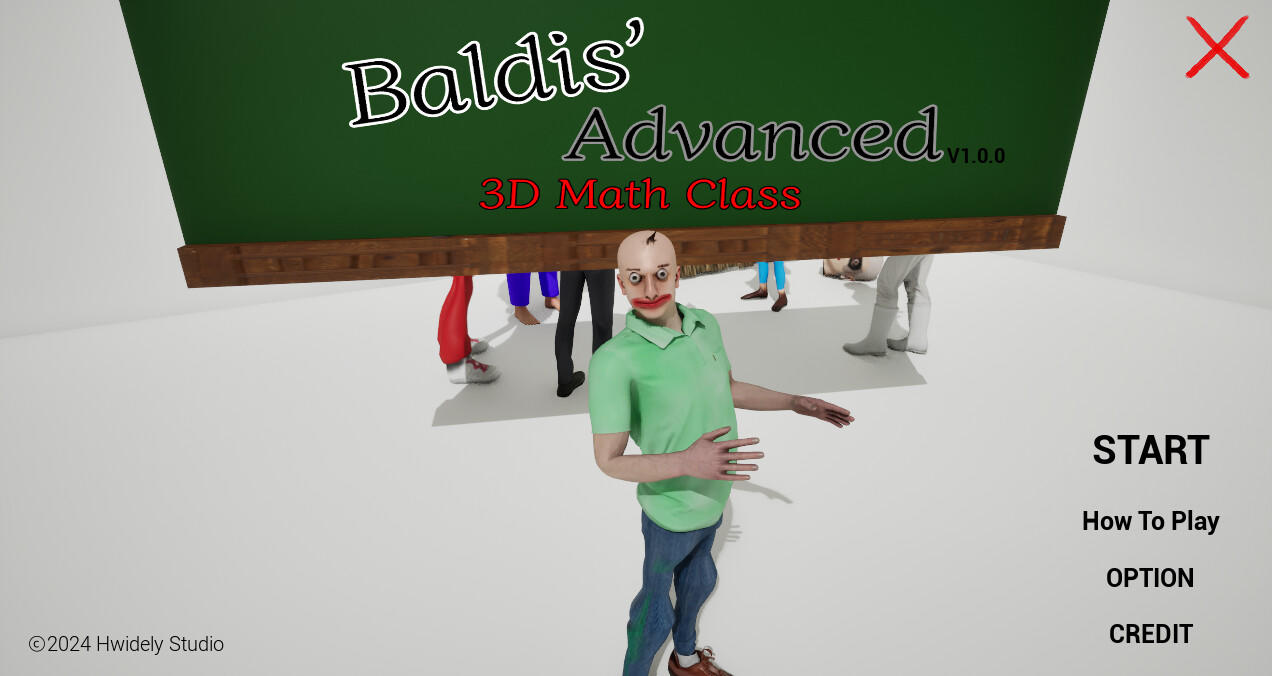 Screenshot of Baldis' Advanced 3D Math Class