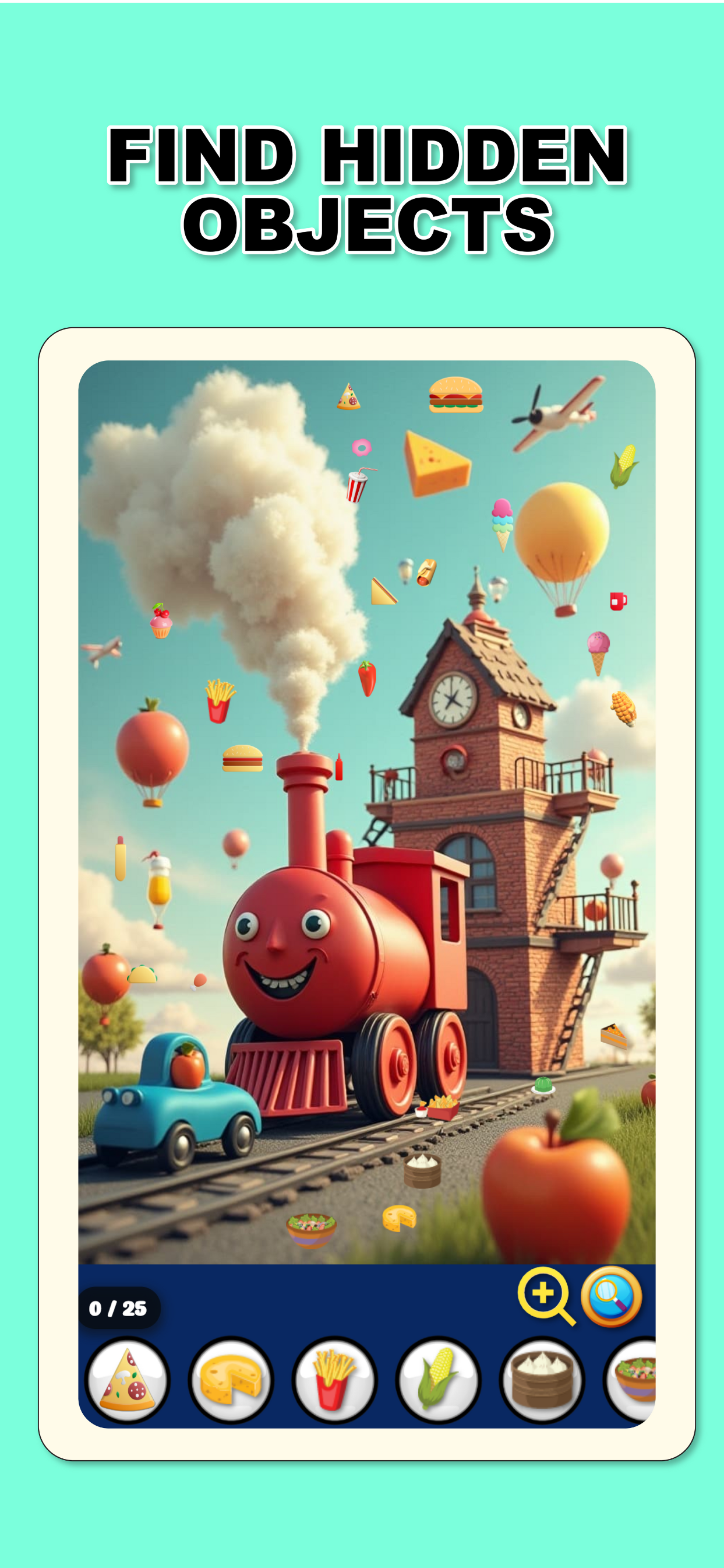 Spot 25 Hidden Objects Game Game Screenshot