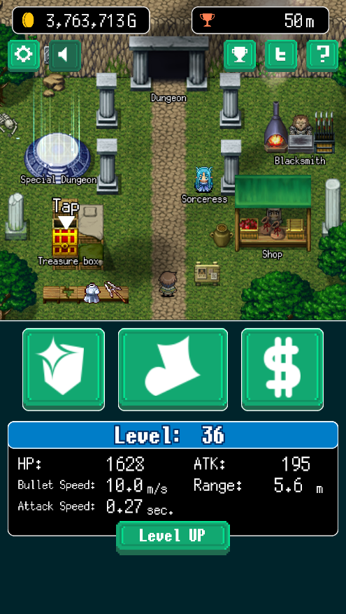 Cuplikan Layar Game Pixel Dungeon Hero