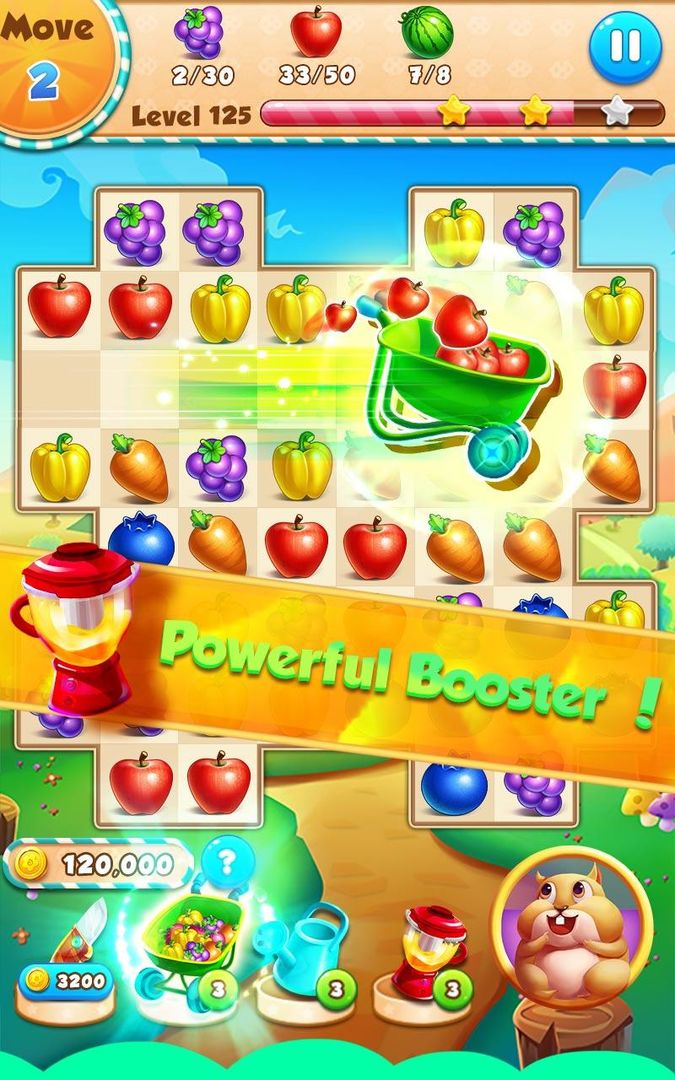 과일 호감 - Fruit Crush 게임 스크린 샷
