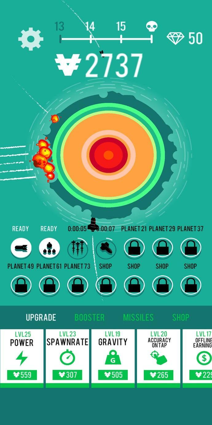 Planet Bomber Game Screenshot