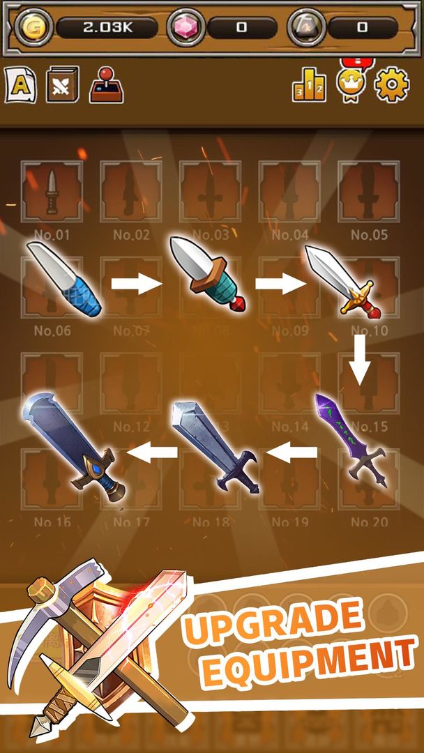 Blade Blacksmith - Make top powerful blade & fight screenshot game
