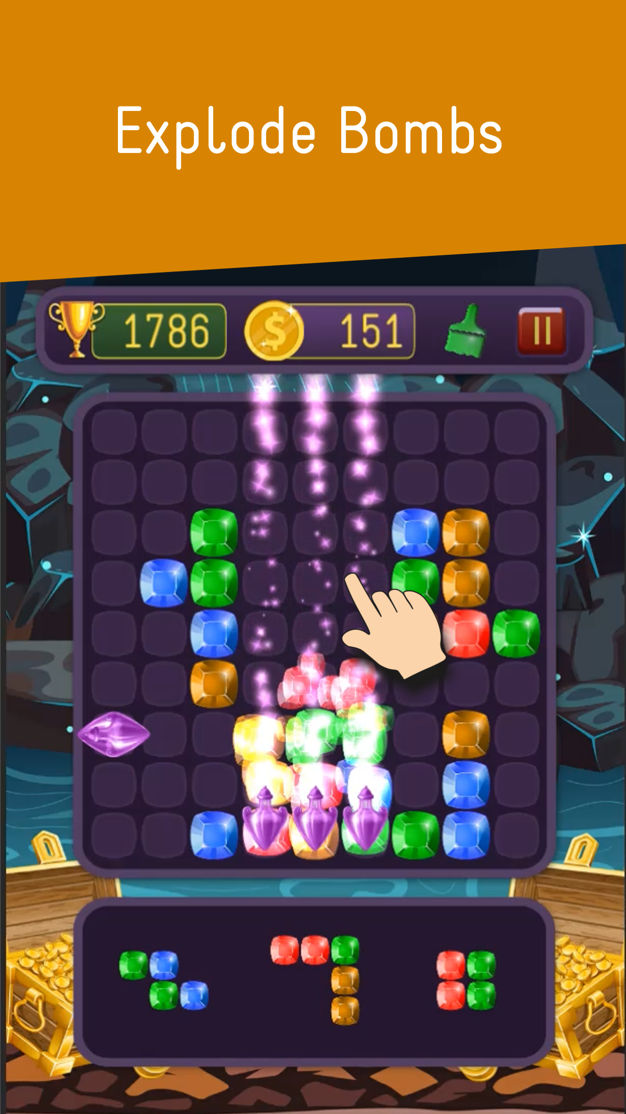 Gems Elixir- Free Colorful Block Puzzle Gem Game Game Screenshot