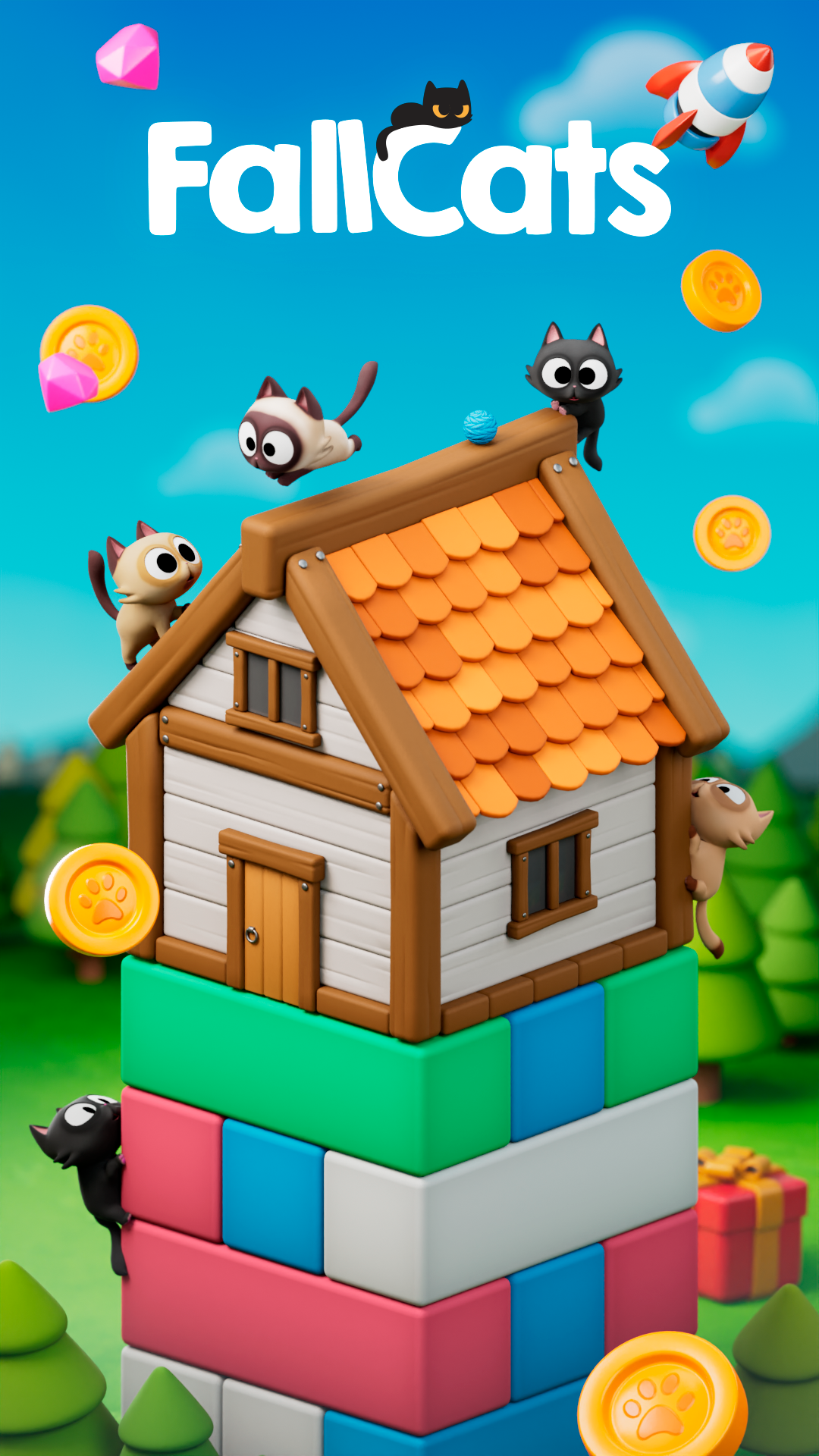 Fall Cats Game Screenshot