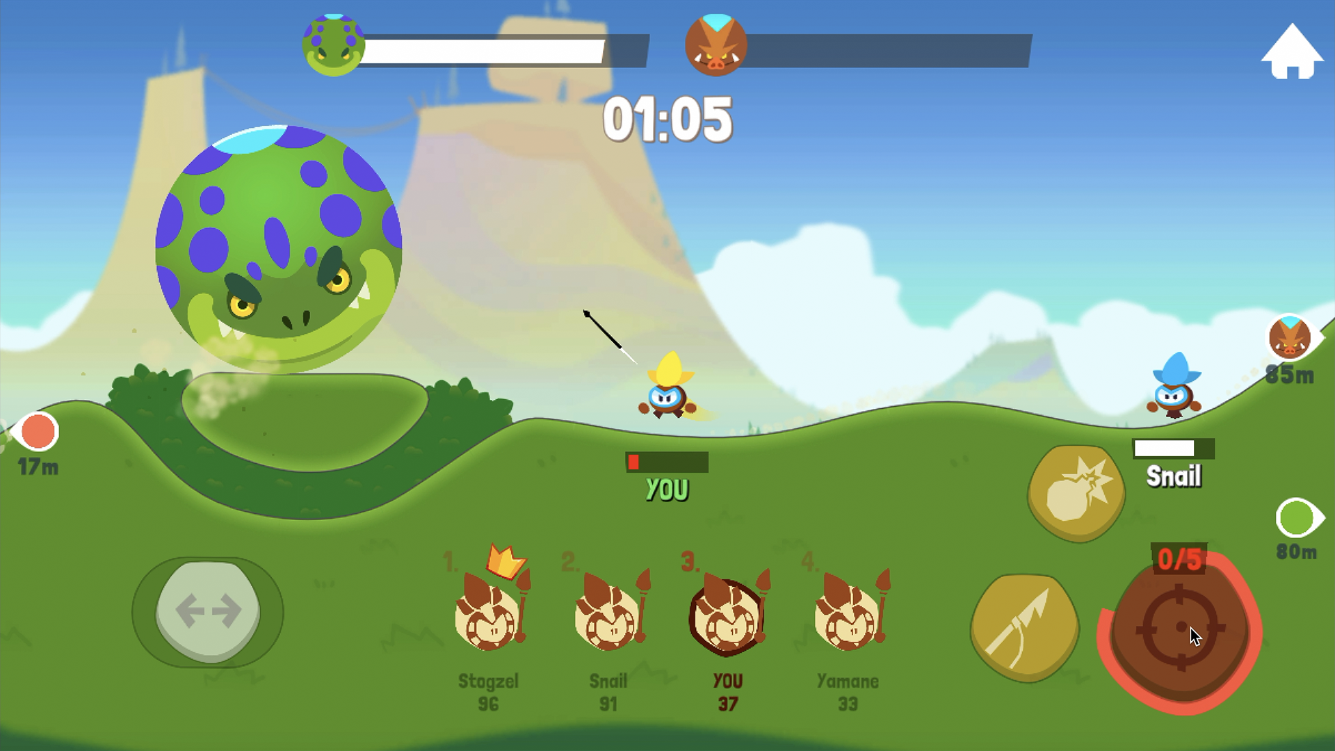 Screenshot of Tiny Hunters - Monsters Attack