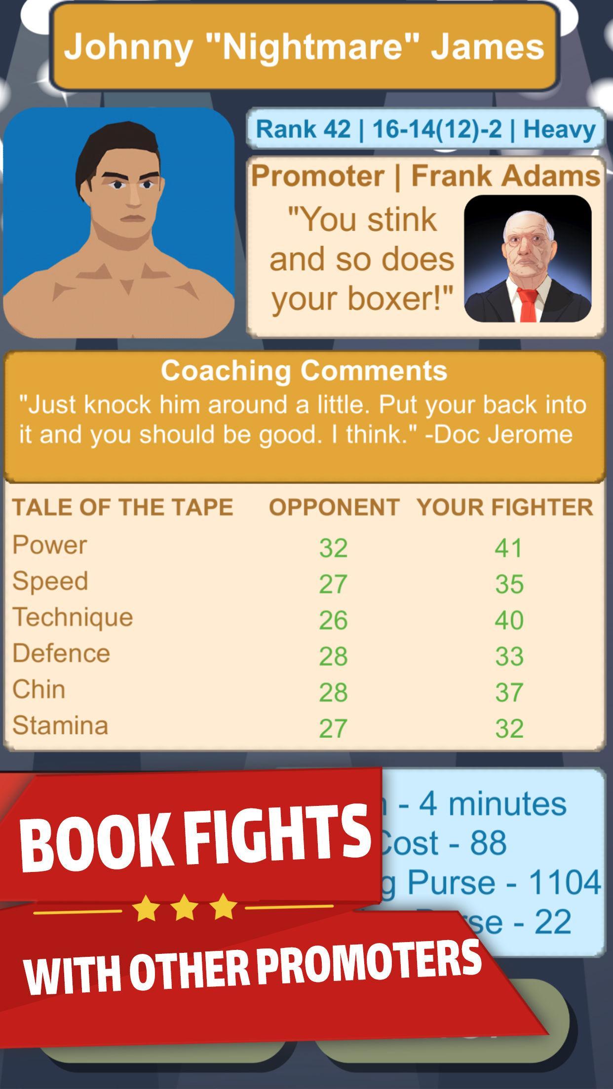 Boxing Promoter Game Screenshot