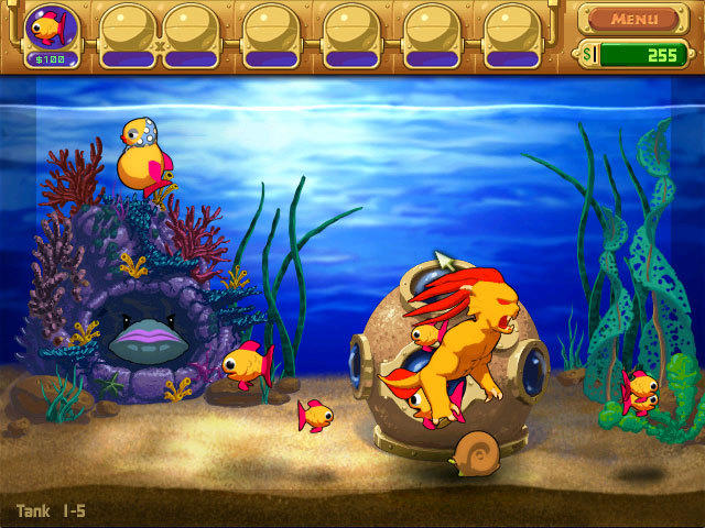 Insaniquarium Grow Fish Deluxe Game Screenshot